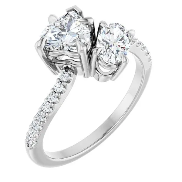 Two-Stone Bypass Engagement Ring Raleigh Diamond Fine Jewelry Raleigh, NC