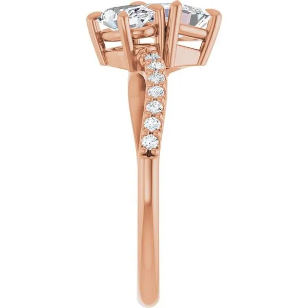 Two-Stone Bypass Engagement Ring Image 4 Raleigh Diamond Fine Jewelry Raleigh, NC