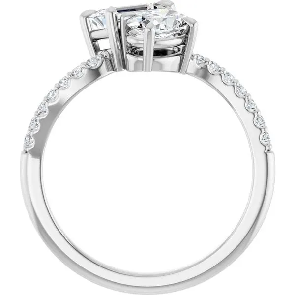 Two-Stone Bypass Engagement Ring Image 2 Berilian Jewelers Folsom, CA