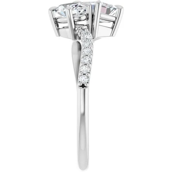 Two-Stone Bypass Engagement Ring Image 4 Berilian Jewelers Folsom, CA