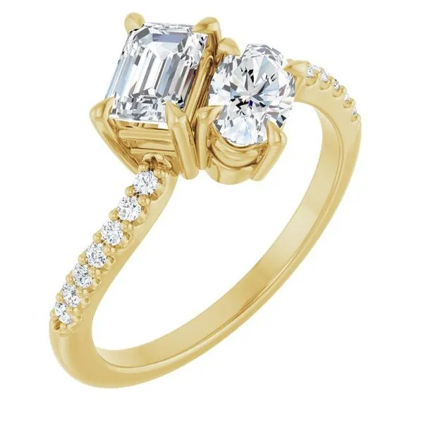 Two-Stone Bypass Engagement Ring Raleigh Diamond Fine Jewelry Raleigh, NC