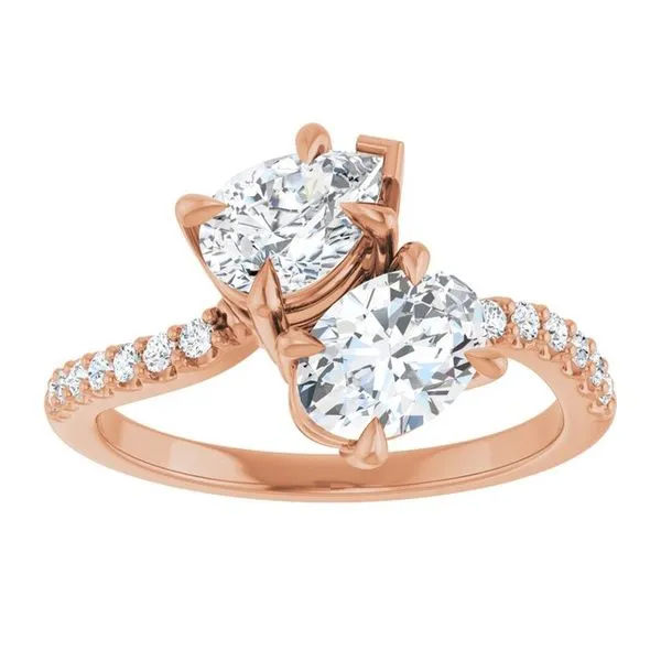 Two-Stone Bypass Engagement Ring Image 3 Raleigh Diamond Fine Jewelry Raleigh, NC