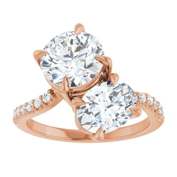 Two-Stone Bypass Engagement Ring Image 3 Raleigh Diamond Fine Jewelry Raleigh, NC