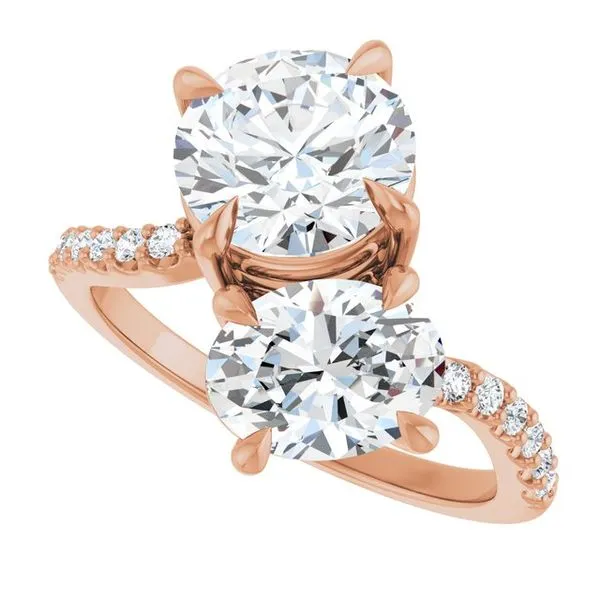 Two-Stone Bypass Engagement Ring Image 5 Raleigh Diamond Fine Jewelry Raleigh, NC
