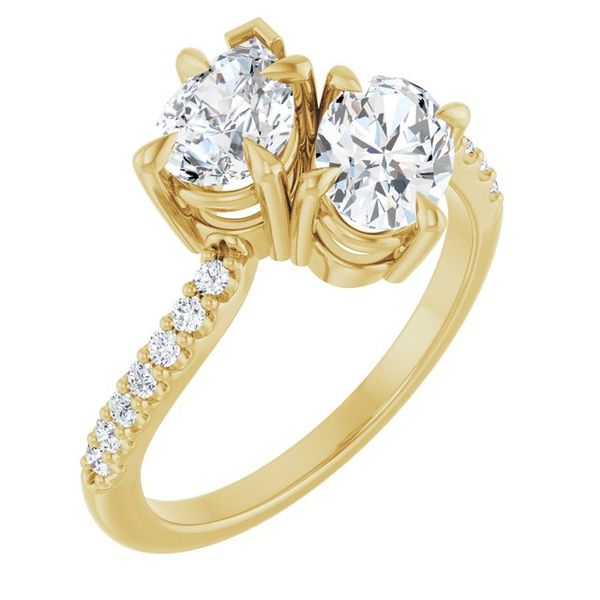 Two-Stone Bypass Engagement Ring