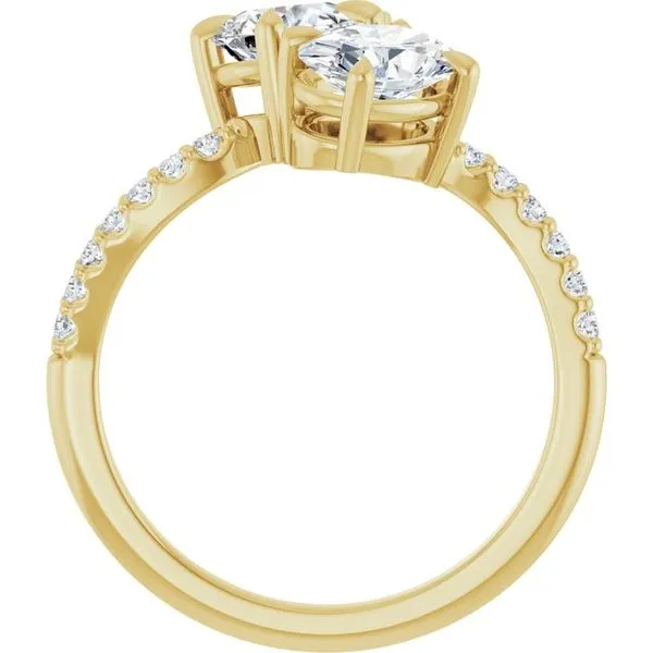 Two-Stone Bypass Engagement Ring Image 2 Raleigh Diamond Fine Jewelry Raleigh, NC