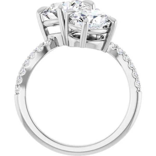 Two-Stone Bypass Engagement Ring Image 2 Raleigh Diamond Fine Jewelry Raleigh, NC