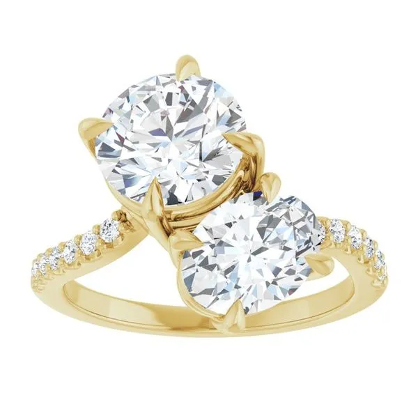 Two-Stone Bypass Engagement Ring Image 3 Raleigh Diamond Fine Jewelry Raleigh, NC
