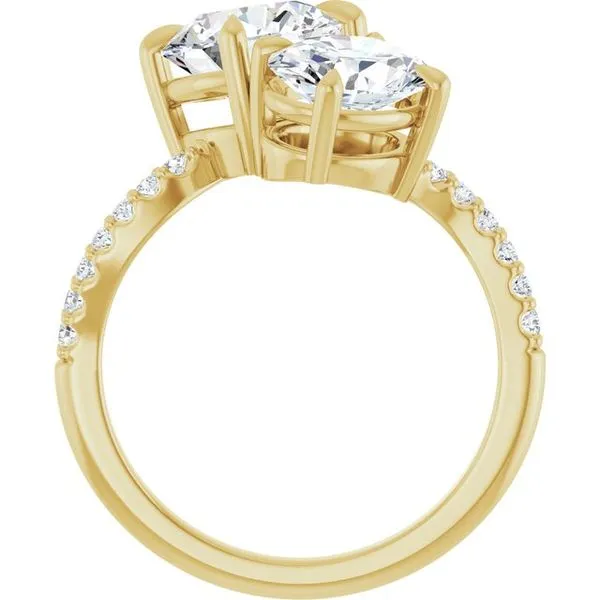 Two-Stone Bypass Engagement Ring Image 2 Raleigh Diamond Fine Jewelry Raleigh, NC