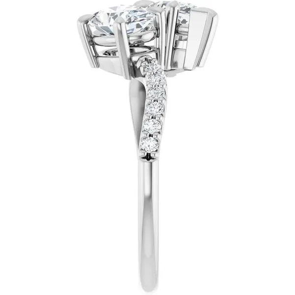 Two-Stone Bypass Engagement Ring Image 4 Berilian Jewelers Folsom, CA