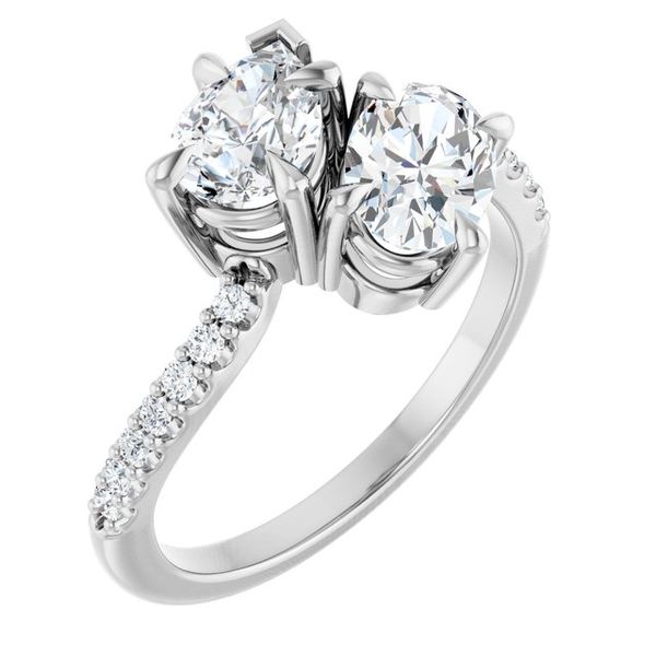 Two-Stone Bypass Engagement Ring