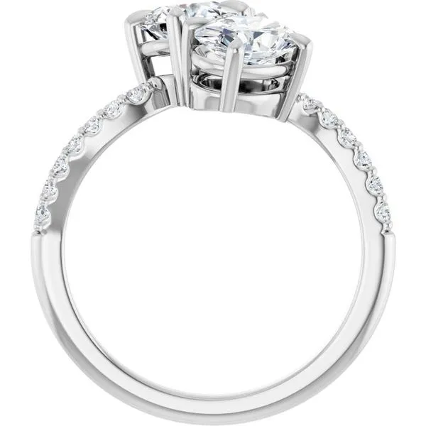 Two-Stone Bypass Engagement Ring Image 2 Raleigh Diamond Fine Jewelry Raleigh, NC