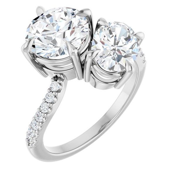 Two-Stone Bypass Engagement Ring