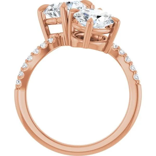 Two-Stone Bypass Engagement Ring Image 2 Raleigh Diamond Fine Jewelry Raleigh, NC