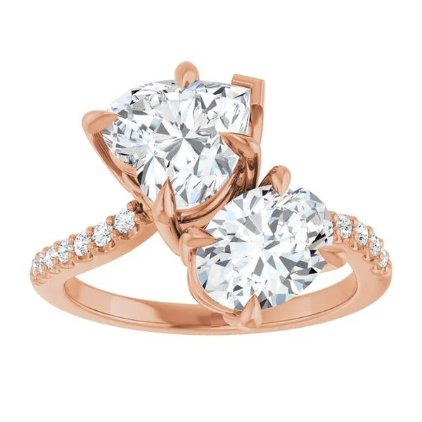 Two-Stone Bypass Engagement Ring Image 3 Raleigh Diamond Fine Jewelry Raleigh, NC