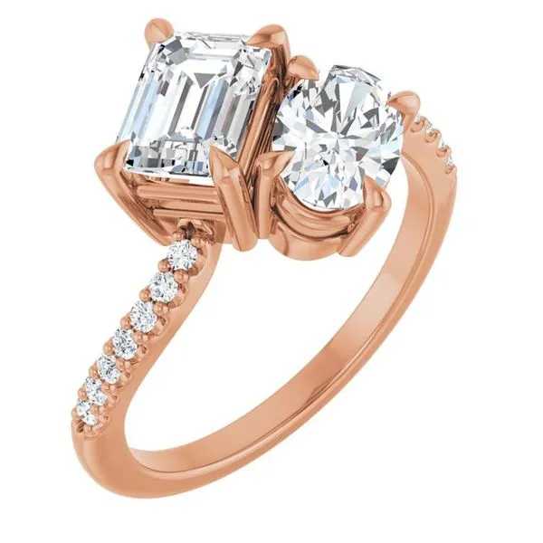 Two-Stone Bypass Engagement Ring Raleigh Diamond Fine Jewelry Raleigh, NC