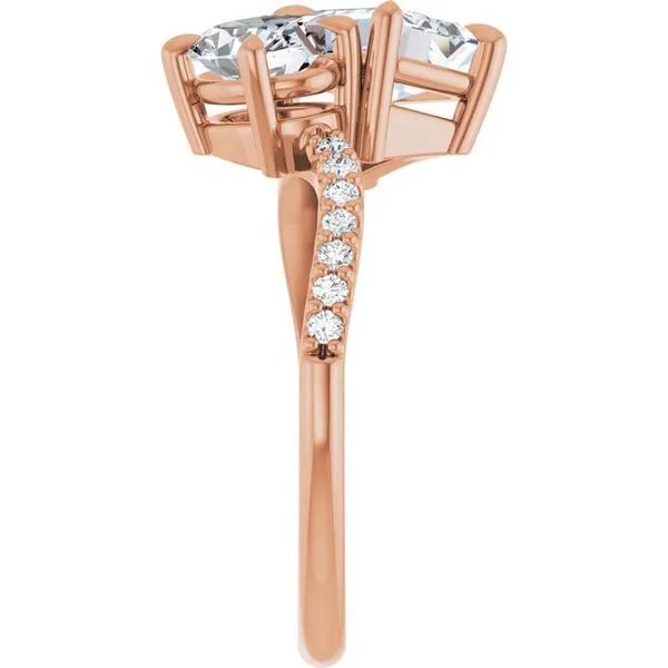 Two-Stone Bypass Engagement Ring Image 4 Raleigh Diamond Fine Jewelry Raleigh, NC