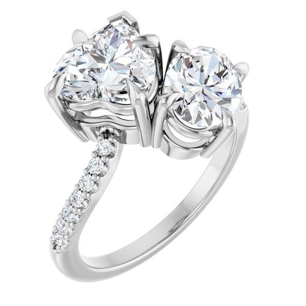 Two-Stone Bypass Engagement Ring