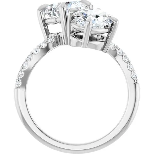 Two-Stone Bypass Engagement Ring Image 2 Raleigh Diamond Fine Jewelry Raleigh, NC