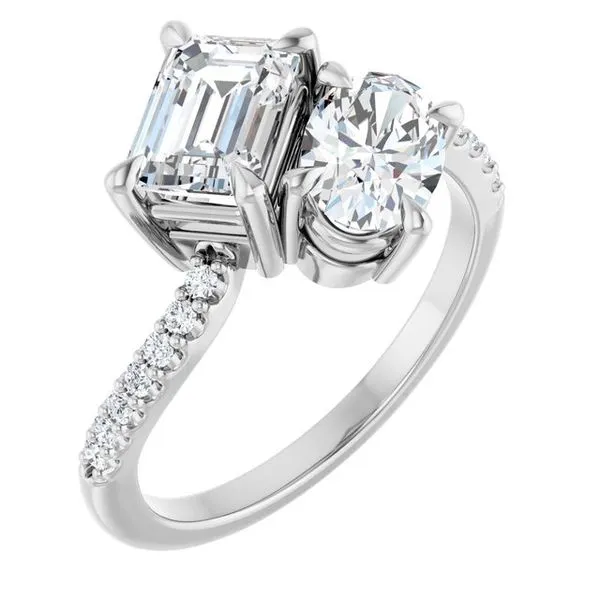 Two-Stone Bypass Engagement Ring Raleigh Diamond Fine Jewelry Raleigh, NC