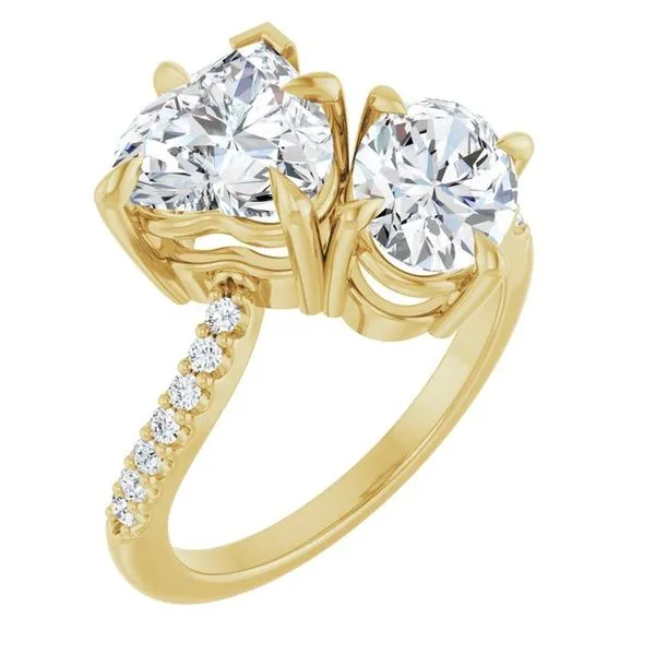 Two-Stone Bypass Engagement Ring