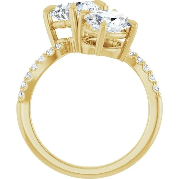 Two-Stone Bypass Engagement Ring Image 2 Raleigh Diamond Fine Jewelry Raleigh, NC