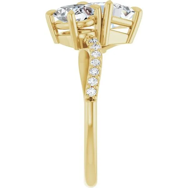 Two-Stone Bypass Engagement Ring Image 4 Raleigh Diamond Fine Jewelry Raleigh, NC