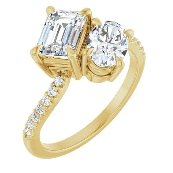 Two-Stone Bypass Engagement Ring Raleigh Diamond Fine Jewelry Raleigh, NC