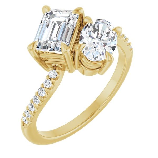 Two-Stone Bypass Engagement Ring