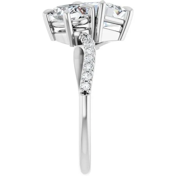 Two-Stone Bypass Engagement Ring Image 4 Raleigh Diamond Fine Jewelry Raleigh, NC