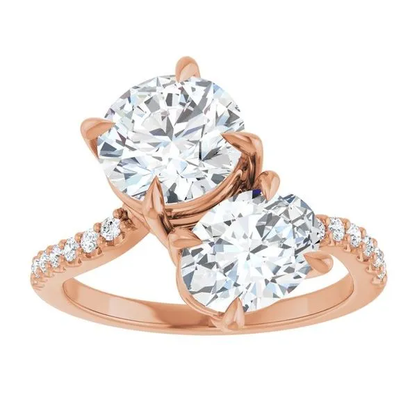 Two-Stone Bypass Engagement Ring Image 3 Raleigh Diamond Fine Jewelry Raleigh, NC