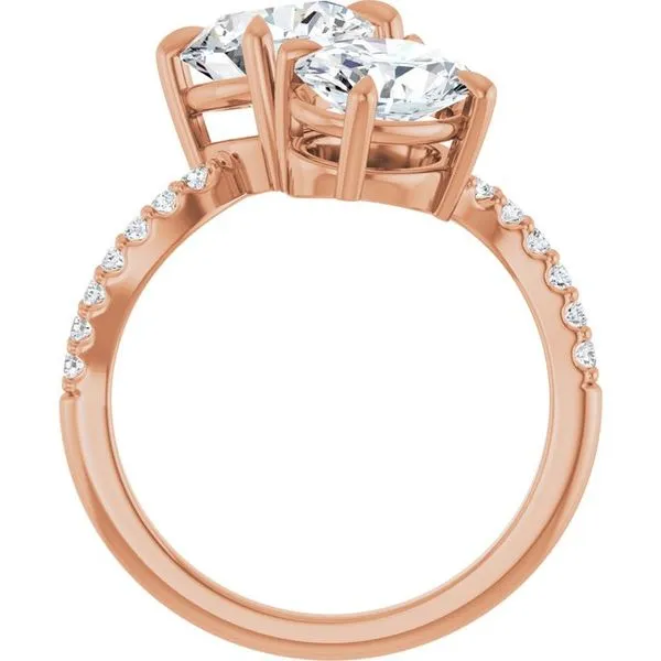 Two-Stone Bypass Engagement Ring Image 2 Raleigh Diamond Fine Jewelry Raleigh, NC