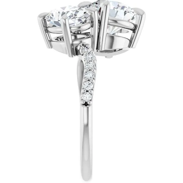 Two-Stone Bypass Engagement Ring Image 4 Raleigh Diamond Fine Jewelry Raleigh, NC