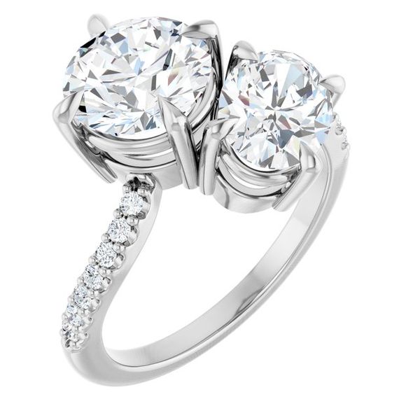 Two-Stone Bypass Engagement Ring