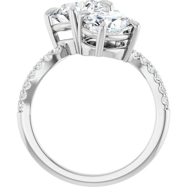 Two-Stone Bypass Engagement Ring Image 2 Raleigh Diamond Fine Jewelry Raleigh, NC