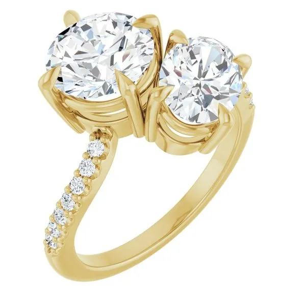 Two-Stone Bypass Engagement Ring