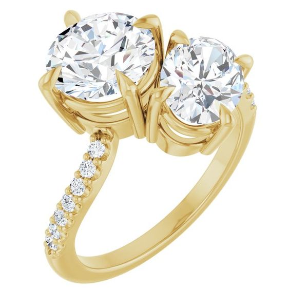 Two-Stone Bypass Engagement Ring