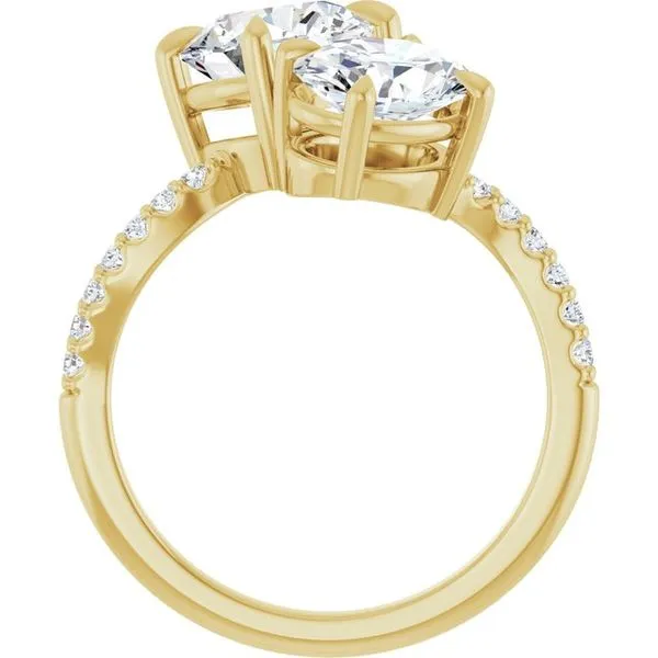 Two-Stone Bypass Engagement Ring Image 2 Raleigh Diamond Fine Jewelry Raleigh, NC