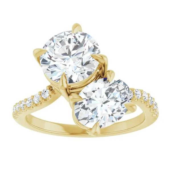 Two-Stone Bypass Engagement Ring Image 3 Raleigh Diamond Fine Jewelry Raleigh, NC