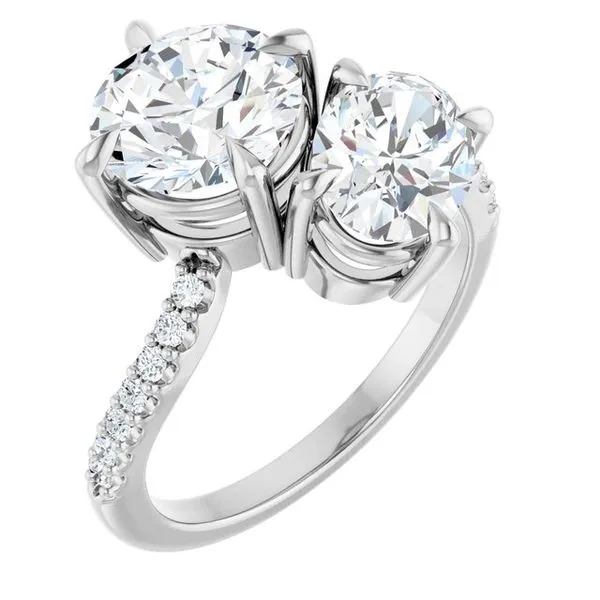 Two-Stone Bypass Engagement Ring Raleigh Diamond Fine Jewelry Raleigh, NC