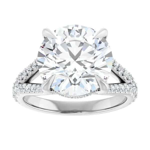 Accented Engagement Ring Image 3 Raleigh Diamond Fine Jewelry Raleigh, NC