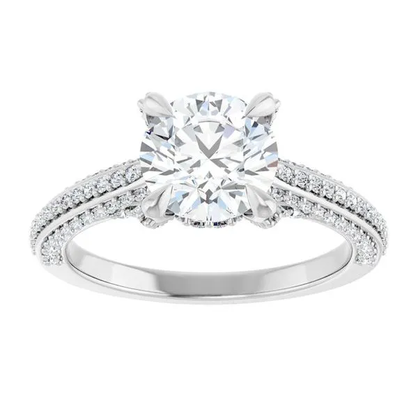 Accented Engagement Ring Image 3 Raleigh Diamond Fine Jewelry Raleigh, NC