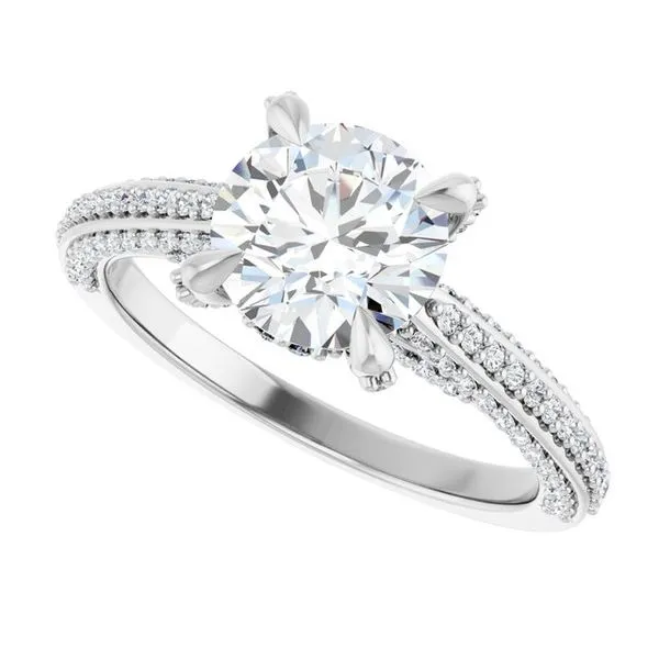 Accented Engagement Ring Image 5 Raleigh Diamond Fine Jewelry Raleigh, NC