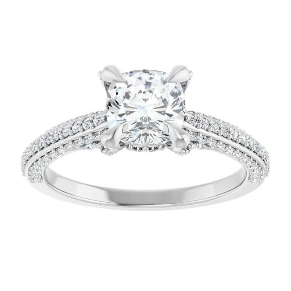 Accented Engagement Ring Image 3 Raleigh Diamond Fine Jewelry Raleigh, NC