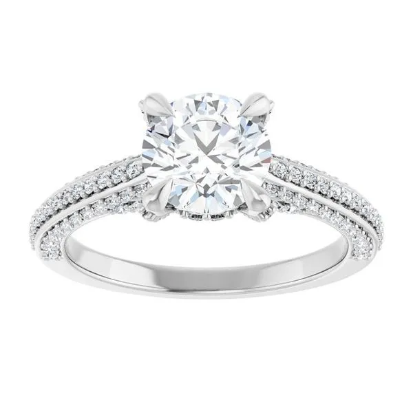Accented Engagement Ring Image 3 Raleigh Diamond Fine Jewelry Raleigh, NC
