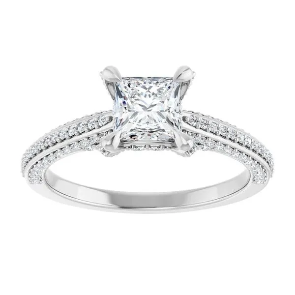 Accented Engagement Ring Image 3 Raleigh Diamond Fine Jewelry Raleigh, NC