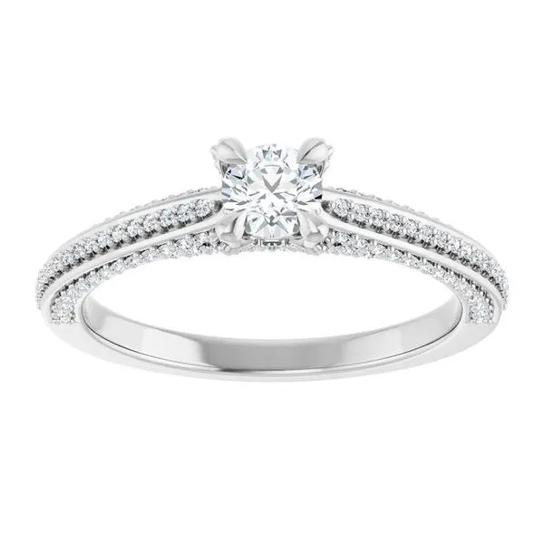 Accented Engagement Ring Image 3 Raleigh Diamond Fine Jewelry Raleigh, NC