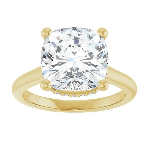 Hidden Halo-Style Engagement Ring Image 3 Hudson Valley Goldsmith New Paltz, NY