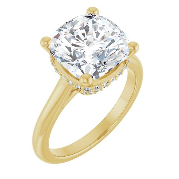 Hidden Halo-Style Engagement Ring