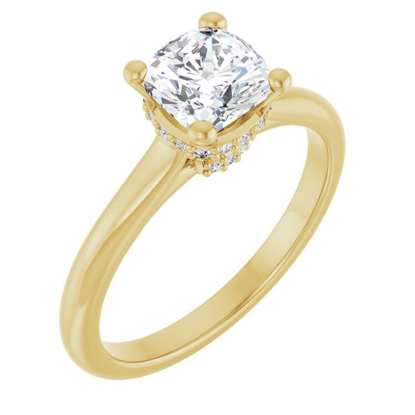Hidden Halo-Style Engagement Ring